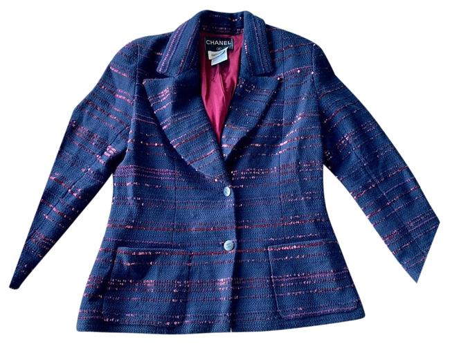 Chanel Multicolored Sequined Wool 40 8 Blazer  