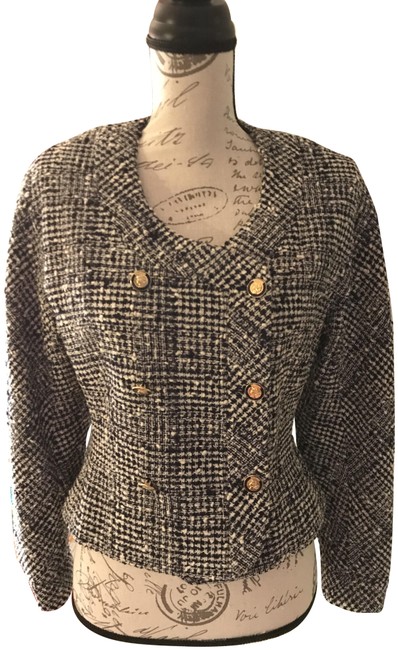 Chanel Navy and Cream Jacket Blazer  