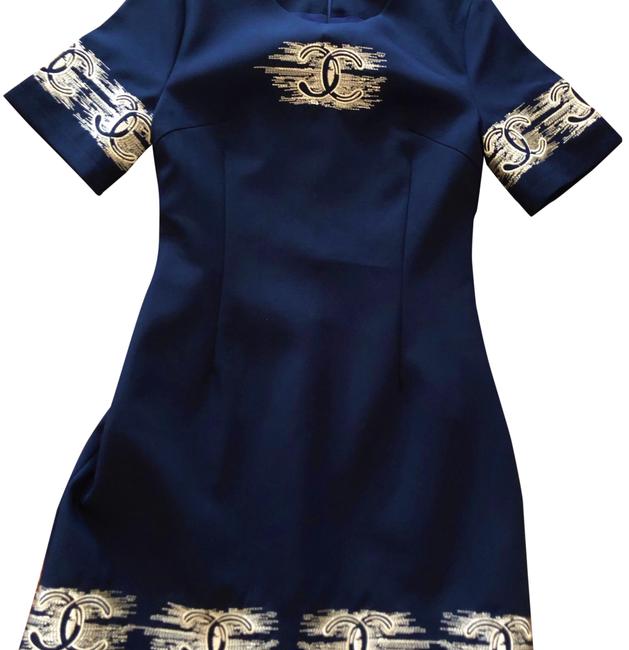 Chanel Navy Blue Short Casual DressS 