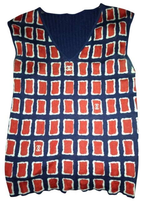 Chanel Navy Red and White BlouseS 