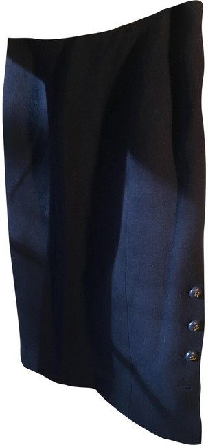 Chanel Navy Skirt  S 28 