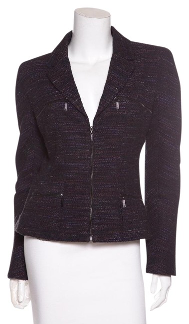 Chanel Navy Tweed Jacket 0 M 