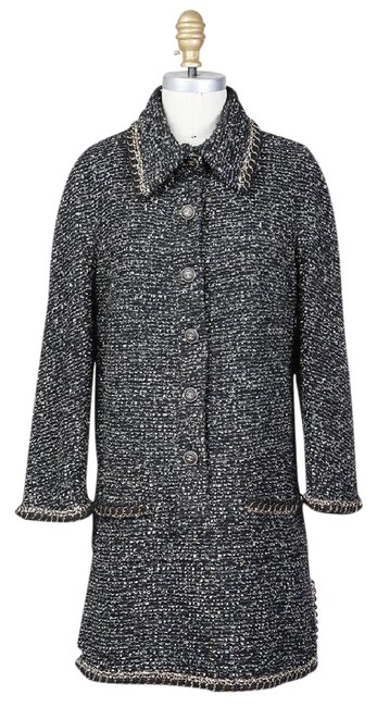 Chanel Navy White Coat Short Formal Dress 0 M 