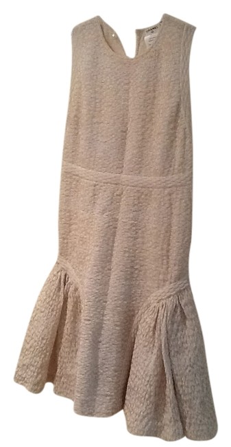 Chanel Off WhiteBeige Nude Tones Above Knee Cocktail DressS 