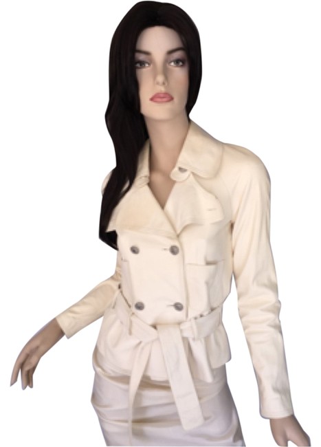 Chanel Off White Cc Logo Jacket