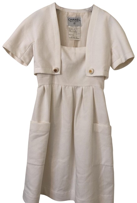 Chanel Off White Summer Collection Short Casual Dress  S 