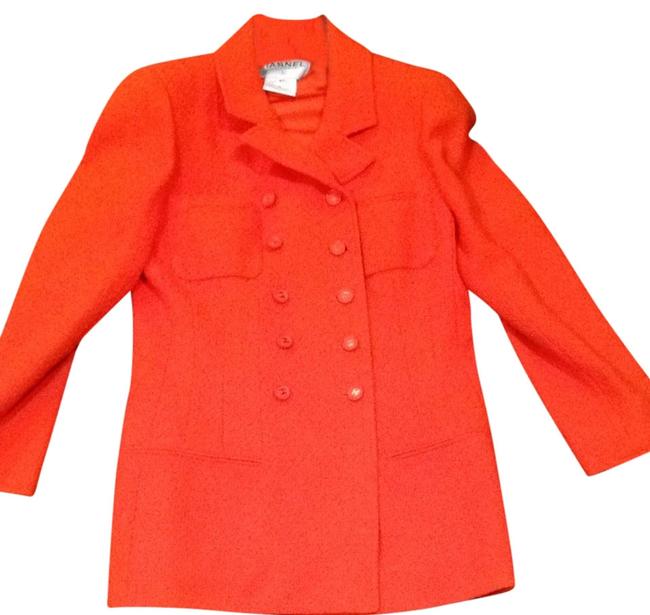 Chanel Orange Aa179 Coat 0 M 