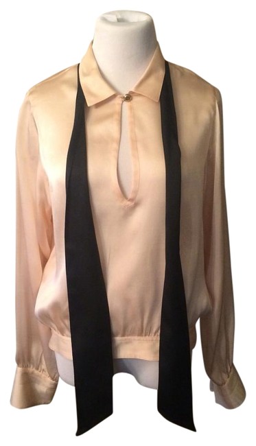 Chanel Pink and Black Blouse  S 