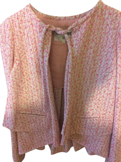 Chanel Pink and White Tweed Jacket