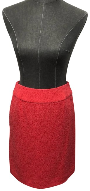 Chanel Pink Boucle Wool Vintage SkirtS 27 