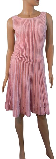Chanel Pink Cashmere Blend 36 Short Night Out Dress  S 