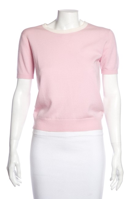 Chanel Pink Cashmere Short sleeve BlouseS 
