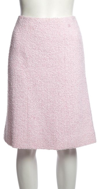Chanel Pink Tweed Skirt  S 28 