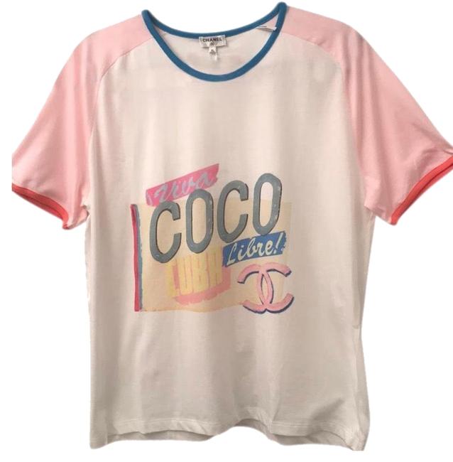 Chanel Pink White C55838 Tee Shirt 4 L 