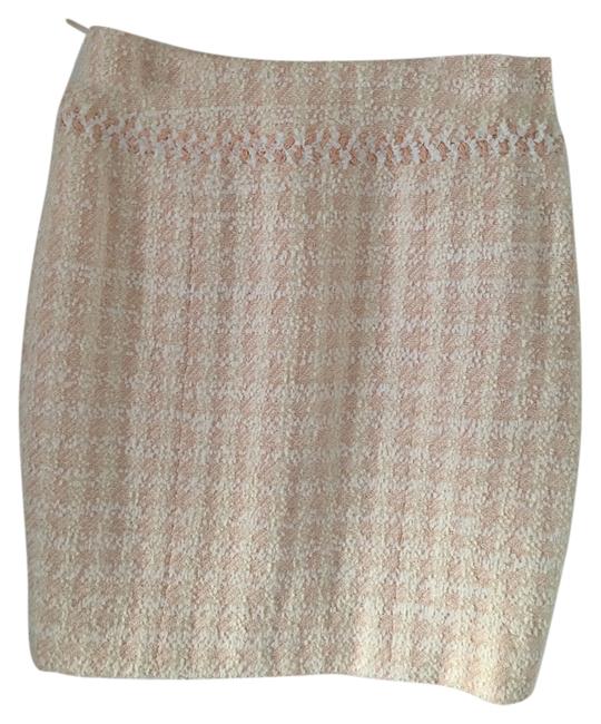 Chanel Pink White Sexy Pink White Tweed Skirt26 
