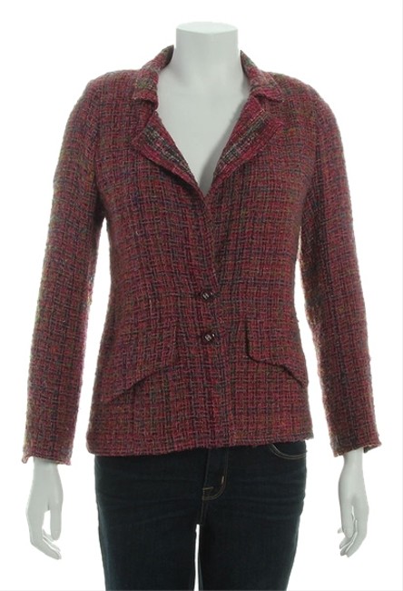 Chanel Purple Boutique Wool Blend Tweed Jacket  S 