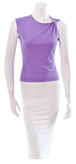 Chanel Purple Sleeveless Blouse Tank Top Cami  