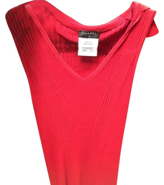 Chanel Red Black and White Tank Top CamiS 