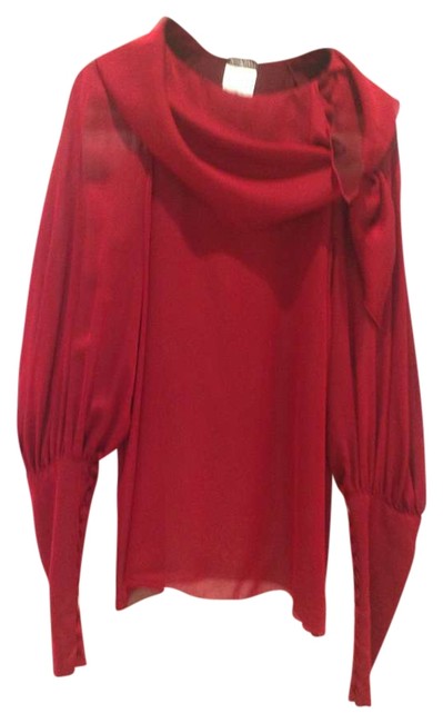 Chanel Red Blouse 0 M 