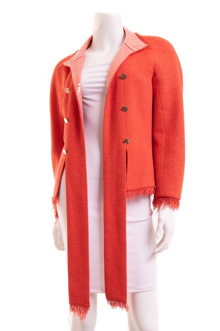 Chanel Red Embellished Tweed Jacket  
