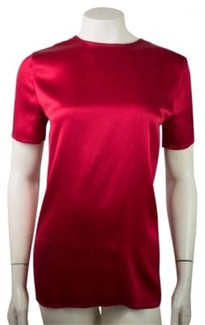 Chanel Red Silk Blouse  