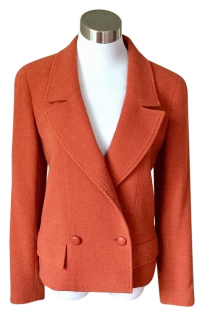 Chanel Rust Orange Vintage Double breasted Blazer  S 