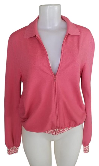 Chanel Salmon Track Cc Shamrock Trim Jacket Size OS one size 
