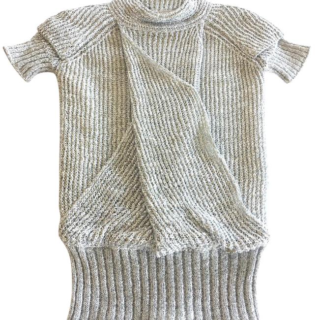 Chanel Knit Jumper Silver White Sweater 