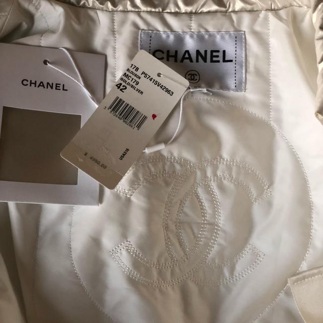 Chanel Silver White Puffer ActivewearS 