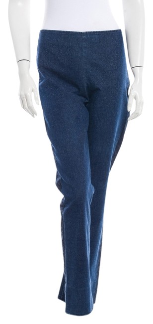 Chanel Straight Stripe Trouser Wide Leg Jeans 9 6 M 