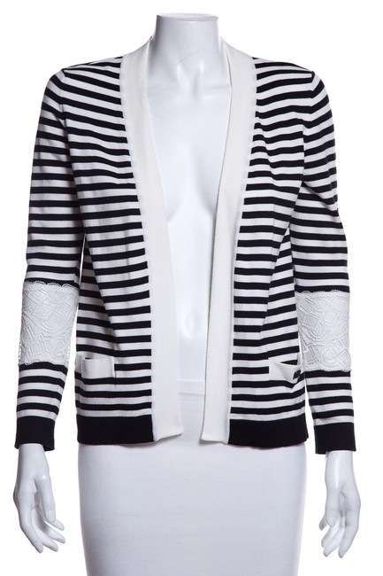 Chanel Striped Black &amp White Sweater 