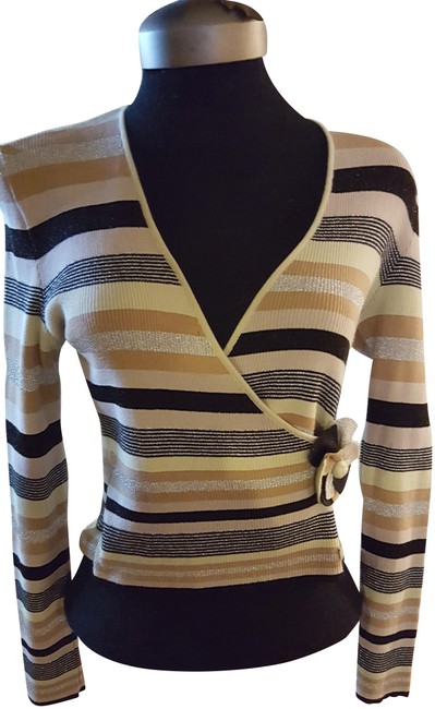Chanel Striped Camel Multi Sweater 