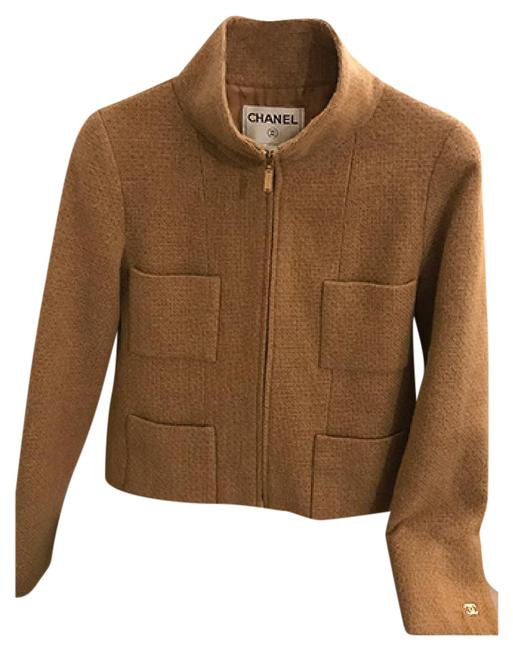 Chanel Tan Cashmere Tweed Jacket  