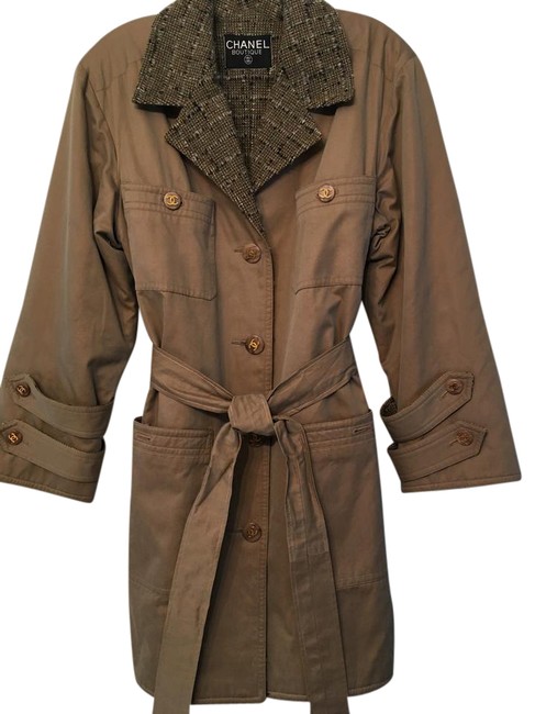 Chanel Taupe Boutique Coat  S 