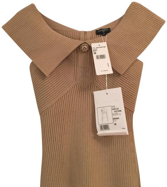 Chanel Viscose Cotton 17c P55724 K07296 Bb552 Beige Sweater 