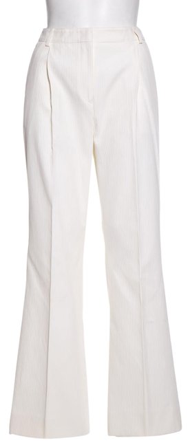 Chanel White Ivory Mid rise Legged Pants  S 28 