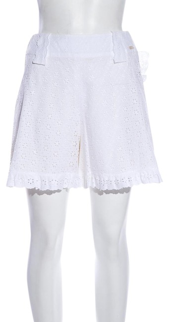Chanel White Ivory Ruffle Detail Shorts26 