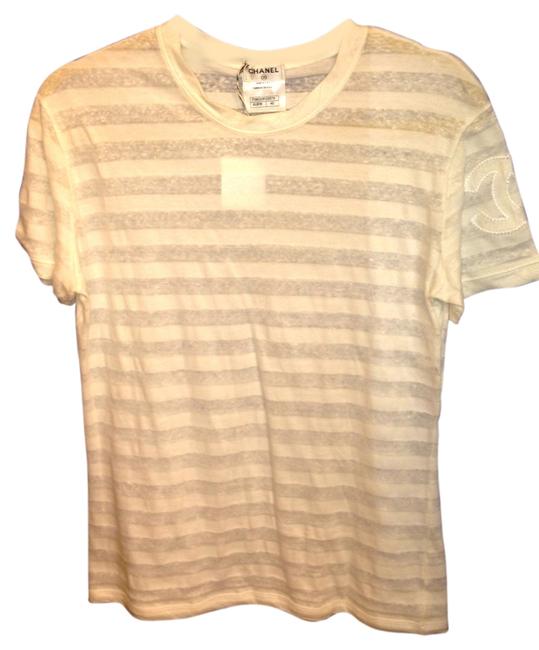 Chanel White Made In Italy 40 Tee Shirt  