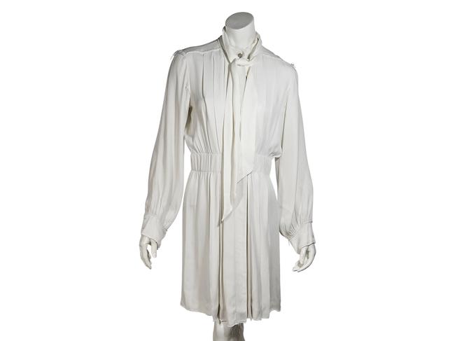 Chanel White Pleated Short Casual Dress  