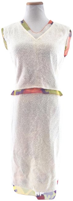 Chanel White Tank Skirt Suit 0 M 