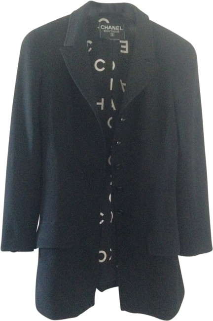 Chanel Small Cc Button Down Wool and Silk Blazer