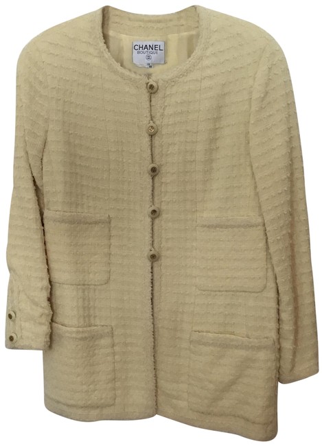 Chanel Yellow Boucle JacketPlus 0x 
