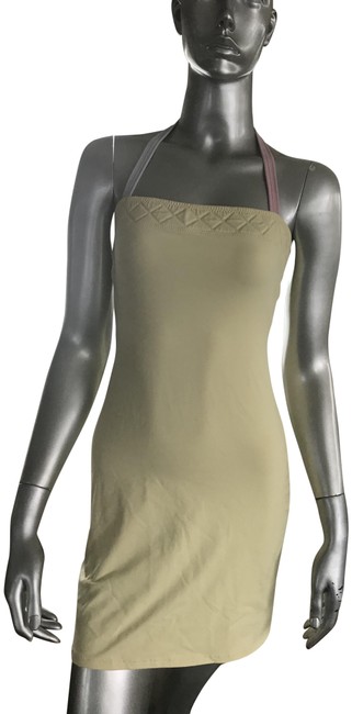 Chanel Yellow Cc Logo Sundress cover up Swimsuit Short Casual DressS 