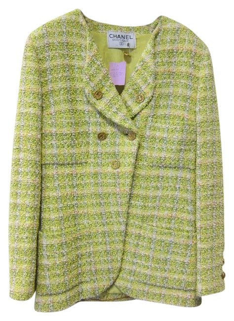 Chanel Yellow Vintage Tweed Blazer  