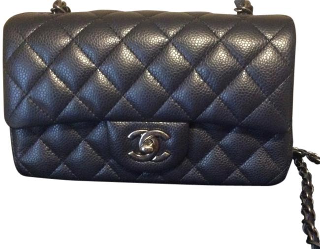 Chanel 15b Mini with Rhw Navy Caviar Cross Body Bag 