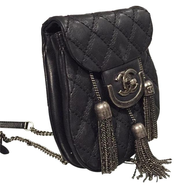 Chanel 18102429 Black Lamb Metal Cross Body Bag 