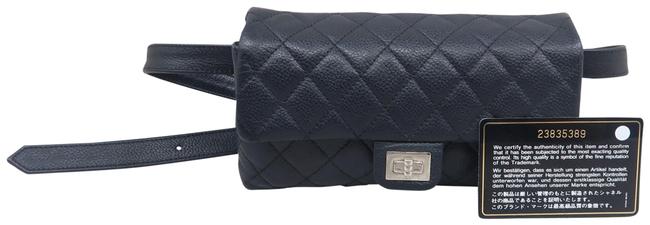 Chanel 255 Reissue Belt Black Caviar Cross Body Bag 