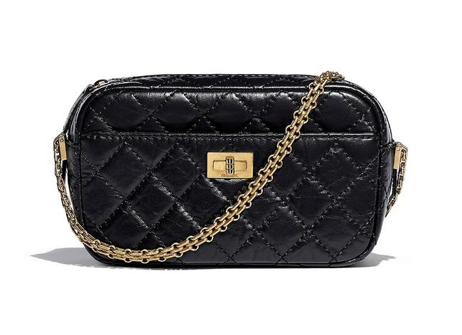 Chanel 255 Reissue Camera Case Quilted Small Black Cross Body Bag 