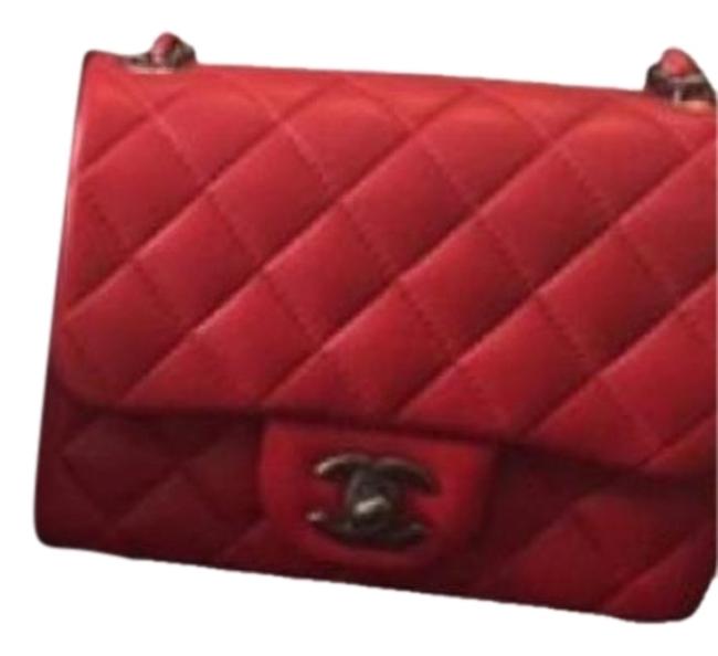 Chanel Accepting Best Offer Mini Flap Square Red Lambskin Cross Body Bag 