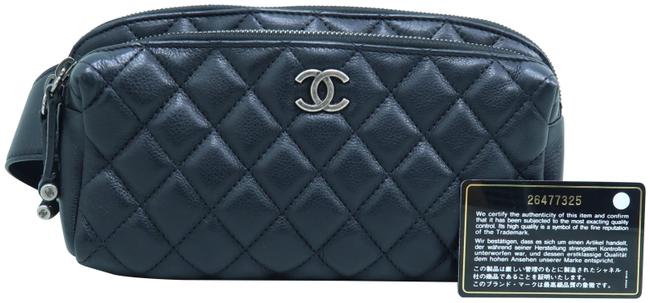 Chanel Belt Black Calfskin Leather Cross Body Bag 